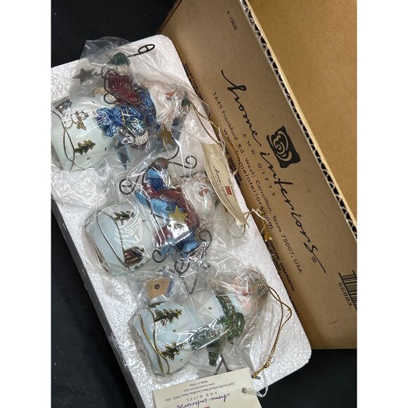Set Of 3 Home Interiors Snowman Christmas Ornaments Holiday Decor - Picture 8 of 9